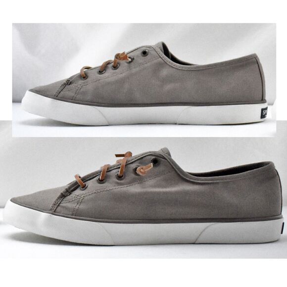 Sperry Top-Sider Pier View Taupe Canvas Slip On Sneakers - Women's Size 10 - Picture 2 of 7